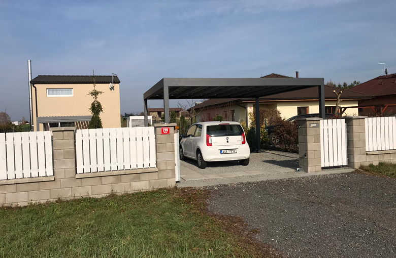 Kryté stání z hliníkových profilů Carport 3000