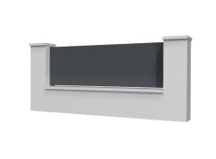 Plný hliníkový plot CORE