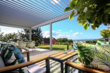 Lamelová pergola v provedení RAL 9006