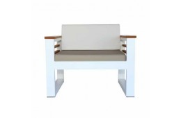 Bílá hliníková židle