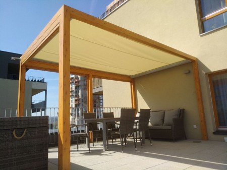 Markýzová hliníková pergola CUBE A