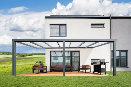 Pergola ESPACE z hliníku a s polykarbonátovou střechou